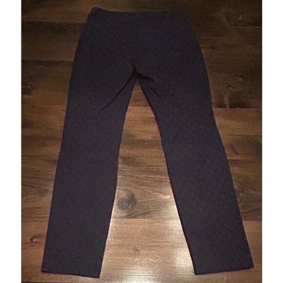 Lilly Pulitzer Kelly Textured Cotton Pants Midnight Navy Gold Button Womens Sz 4 - Picture 5 of 7